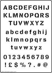 Alphabet and numbers stencil set – Stencil Warehouse