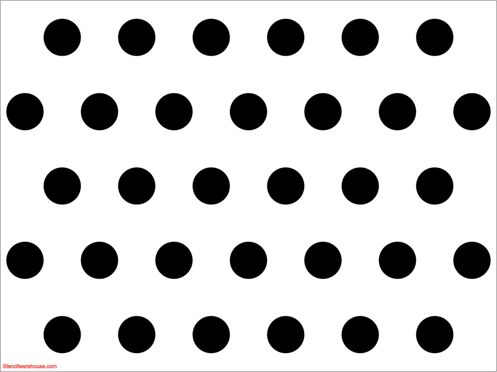 Polka Dot 75mm Holes - Large Benday Stencil – Stencil Warehouse
