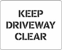 Keep Driveway Clear stencil